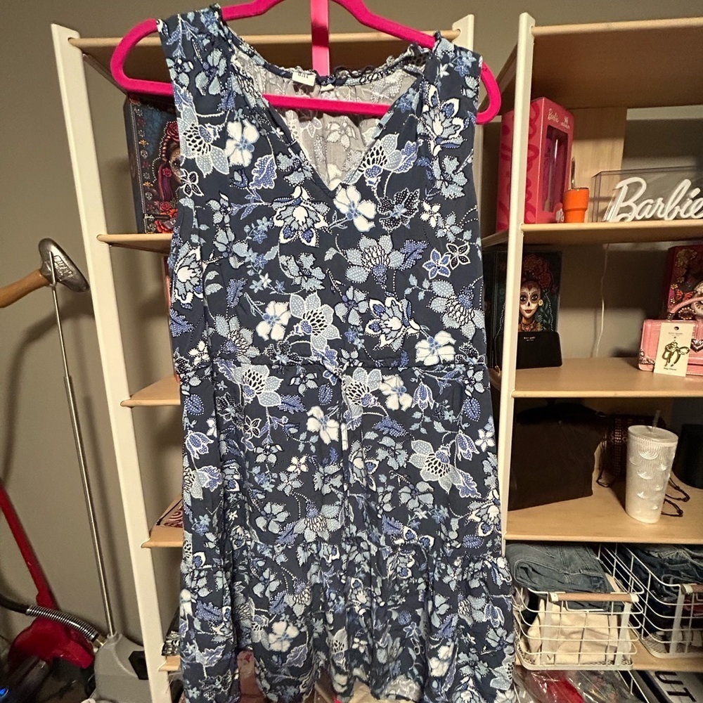 Gap Floral Blue Dress size large